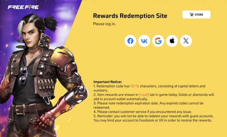 Garena Free Fire Max Redeem Codes For August 27